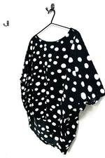 Flo - Black + White  Loose Fitting Top