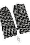 SAMPLESALE Arm Socks - Black + White Chevron