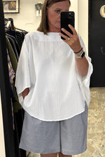 T - TOP - White SeerSucker