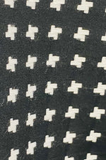 Kimono - Black + White  - Textured Woven Cross
