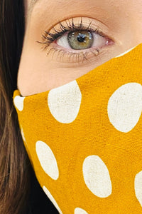 Face Mask Polka Dot - Yellow
